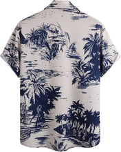 Load image into Gallery viewer, Men&#39;s Khaki Palm Tree Short Sleeve Shirt