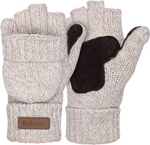 Load image into Gallery viewer, Soft Winter Knit Dark Grey Fingerless Glove Mittens