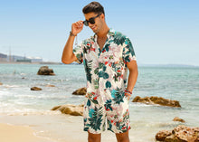 Load image into Gallery viewer, Casual Men&#39;s Apricot Vacation Style Shirt &amp; Shorts Set