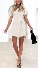 Load image into Gallery viewer, Summer Denim Jean Puff Sleeve Mini Dress