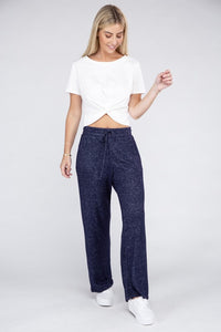 Casual Heather Gray Cozy Terry Lounge Pants