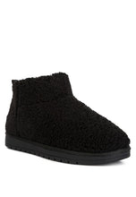 Load image into Gallery viewer, Black Fleece Exterior Fluffy Boots