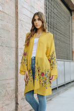 Load image into Gallery viewer, Adorned Floral Long Sleeve Kimono Cardigan