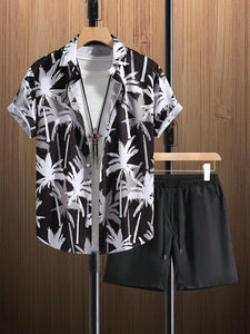 Men's Tropical Short Sleeve Shirt & Shorts Set