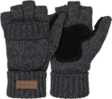 Load image into Gallery viewer, Soft Winter Knit Navy Blue Fingerless Glove Mittens