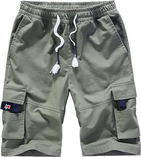 Men's Causal Cargo Pocket Army Green Shorts