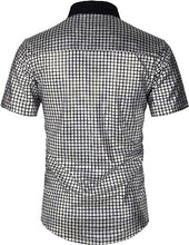 Load image into Gallery viewer, Men&#39;s Metallic Short Sleeve Dress Shirt