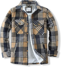 Load image into Gallery viewer, Men&#39;s Plaid Flannel Green Long Sleeve Shacket