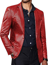 Load image into Gallery viewer, Men&#39;s Chic Patterned Gold Metallic Blazer