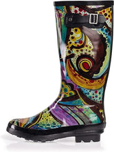 Load image into Gallery viewer, Black Polkadots Waterproof Rain Boots Water Shoes