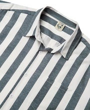 Load image into Gallery viewer, Men&#39;s Vacation Striped Summer Short Sleeve Gray-1 Striped Shirt