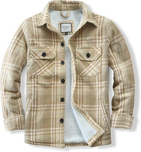 Load image into Gallery viewer, Men&#39;s Plaid Flannel Green Long Sleeve Shacket