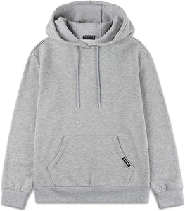 Men's Casual Khaki Drawstring Fleece Long Sleeve Hoodie