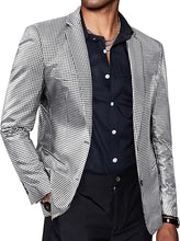 Load image into Gallery viewer, Men&#39;s Chic Patterned Gold Metallic Blazer