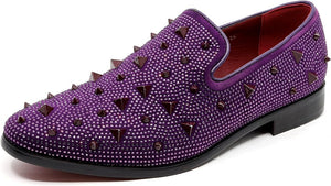 Purple spike best sale dress shoes