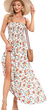Load image into Gallery viewer, Boho Beach Strapless Blue Maxi Dress