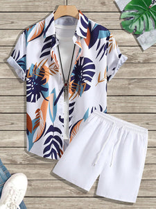 Men's Tropical Short Sleeve Shirt & Shorts Set