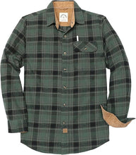 Load image into Gallery viewer, Men&#39;s Brushed Cotton Long Sleeve Navy Flannel Shirt