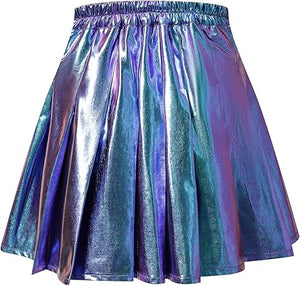 Metallic Pleated Tennis Skirt