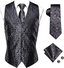 Load image into Gallery viewer, Men&#39;s Purple Paisley Sleeveless Formal Vest