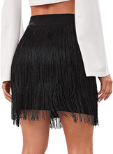 Load image into Gallery viewer, White Fringe Chic High Waist Tassel Mini Skirt