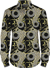 Load image into Gallery viewer, Men&#39;s Fashion Luxury Printed Geometric Print Long Sleeve Shirt