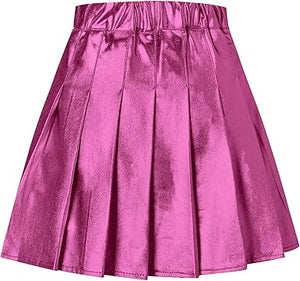 Metallic Pleated Tennis Skirt