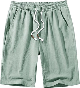 Men's Stone Linen Drawstring Casual Summer Shorts