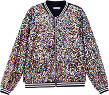 Load image into Gallery viewer, Men&#39;s Sequin Zip Up Pink-Gold Bomber Jacket