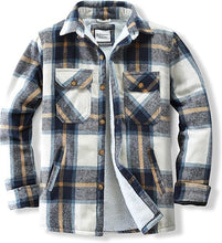 Load image into Gallery viewer, Men&#39;s Plaid Flannel Green Long Sleeve Shacket