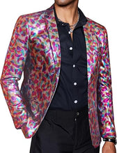 Load image into Gallery viewer, Men&#39;s Chic Patterned Gold Metallic Blazer