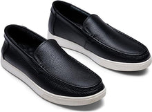 Load image into Gallery viewer, Men&#39;s Black Casual Leather Slip On Loafer Shoes