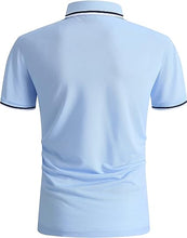 Load image into Gallery viewer, Men&#39;s Casual Polo Sky Blue Short Sleeve Shirt