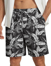 Load image into Gallery viewer, Men&#39;s Orange Sunflower Printed Summer Beach Elastic Shorts
