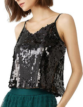 Load image into Gallery viewer, Sparking Pink Sequin Cami Sleeveless Top