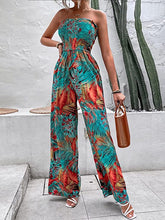 Load image into Gallery viewer, Tropical Summer Strapless Wide Leg Jumpsuit
