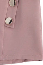 Load image into Gallery viewer, Summer Chic Gold Button High Plum Waist Shorts