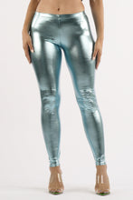 Load image into Gallery viewer, Dance With Me Hot Pink Shiny Metallic Leggings