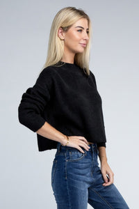 Trendy & Relaxed White Knit Long Sleeve Top