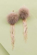 Load image into Gallery viewer, Powder Puff Drop Earrings