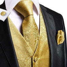 Load image into Gallery viewer, Men Dark Gold Sleeveless Formal Vest