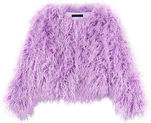 Load image into Gallery viewer, Pink Shaggy Faux Fur Fluffy Winter Jacket