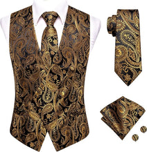 Load image into Gallery viewer, Men&#39;s Purple Paisley Sleeveless Formal Vest