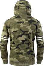 Load image into Gallery viewer, Men&#39;s Striped Green Soft Fleece Sweatshirt Hoodie