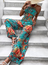 Load image into Gallery viewer, Tropical Summer Strapless Wide Leg Jumpsuit