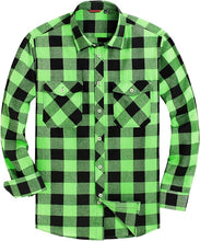 Load image into Gallery viewer, Men&#39;s Plaid Flannel Red/Black Long Sleeve Button Down Casual Shirt