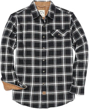 Load image into Gallery viewer, Men&#39;s Brushed Cotton Long Sleeve Navy Flannel Shirt