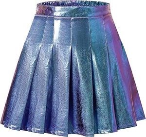 Metallic Pleated Tennis Skirt