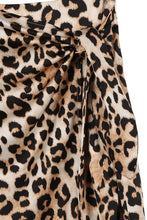 Load image into Gallery viewer, Satin Leopard Tie Skirt