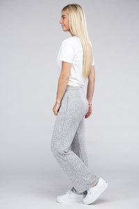 Casual Heather Gray Cozy Terry Lounge Pants